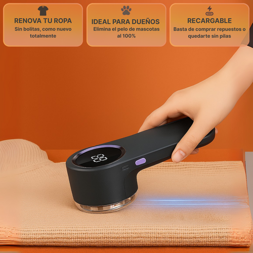 Eliminador de Pelusas Premium Recargable | Potencia Silenciosa y Diseño Elegante | VASCOR